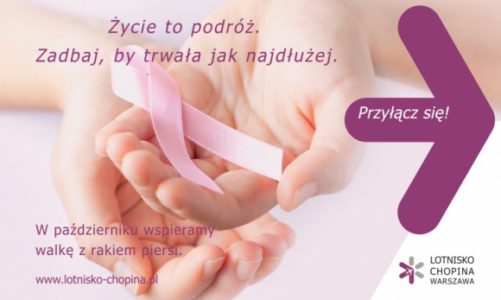 Lotnisko Chopina włącza się w kampanię walki z rakiem piersi
