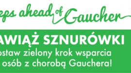Zielone sznurówki dla wsparcia osób z chorobą Gauchera