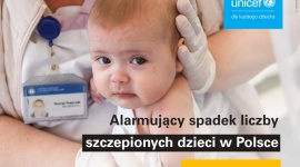 UNICEF alarmuje: W Polsce drastycznie maleje liczba szczepionych dzieci LIFESTYLE, Zdrowie - Coraz częściej rodzice w Polsce rezygnują ze szczepienia swoich dzieci. UNICEF Polska przygotował Apel do Ministra Zdrowia o podjęcie zdecydowanych działań. Każdy może się pod nim podpisać: unicef.pl/apel-szczepienia